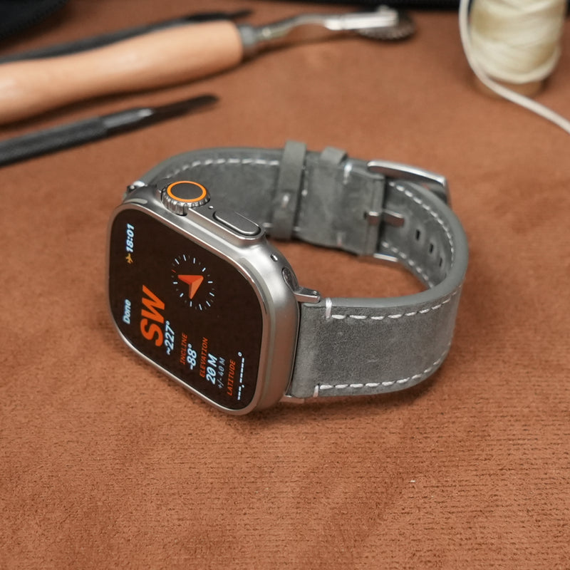 Luxury Vintage Leather Band For Apple Watch Dewell X