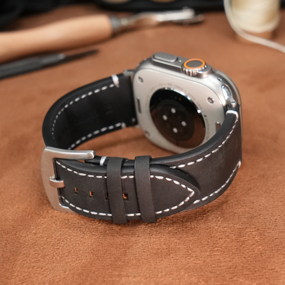 Luxury Vintage Leather Band For Apple Watch Dewell X