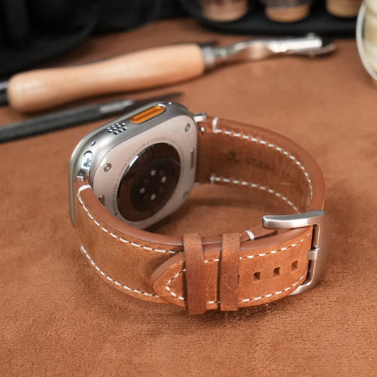 Luxury Vintage Leather Band For Apple Watch Dewell X