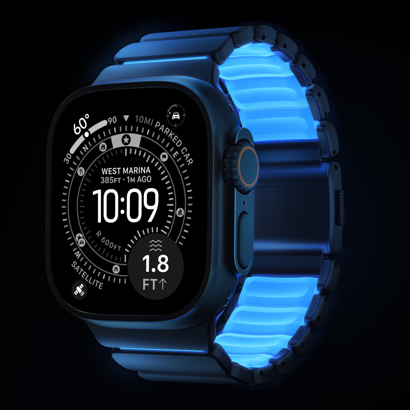 Titanium FKM Magnetic Band For Apple Watch