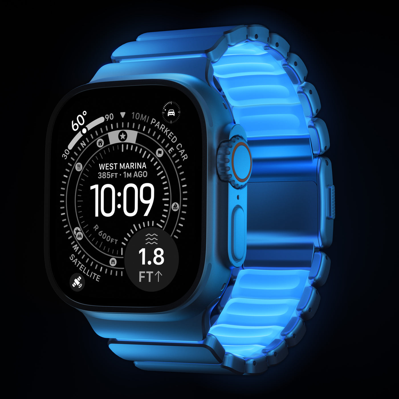 Titanium FKM Magnetic Band For Apple Watch