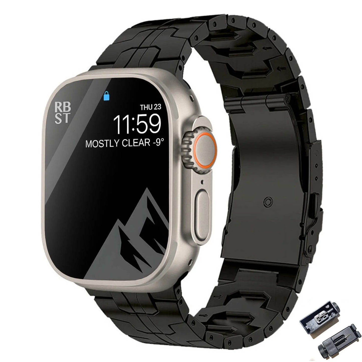 Titanium Metal Watchband for Apple Watch Ironman Basic Version Dewell X