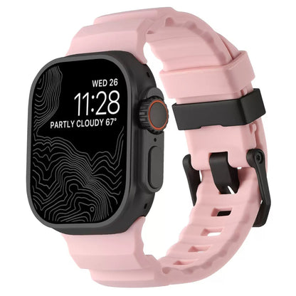 Rocky Point Rubber Outdoor Durable FKM Sport Band Sakura Pink black 44 45 46 49mm Dewell X