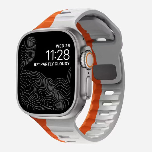 Silicone reverse - buckle watch band Dewell X