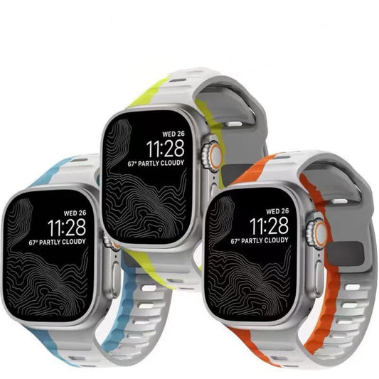 Silicone reverse - buckle watch band Dewell X