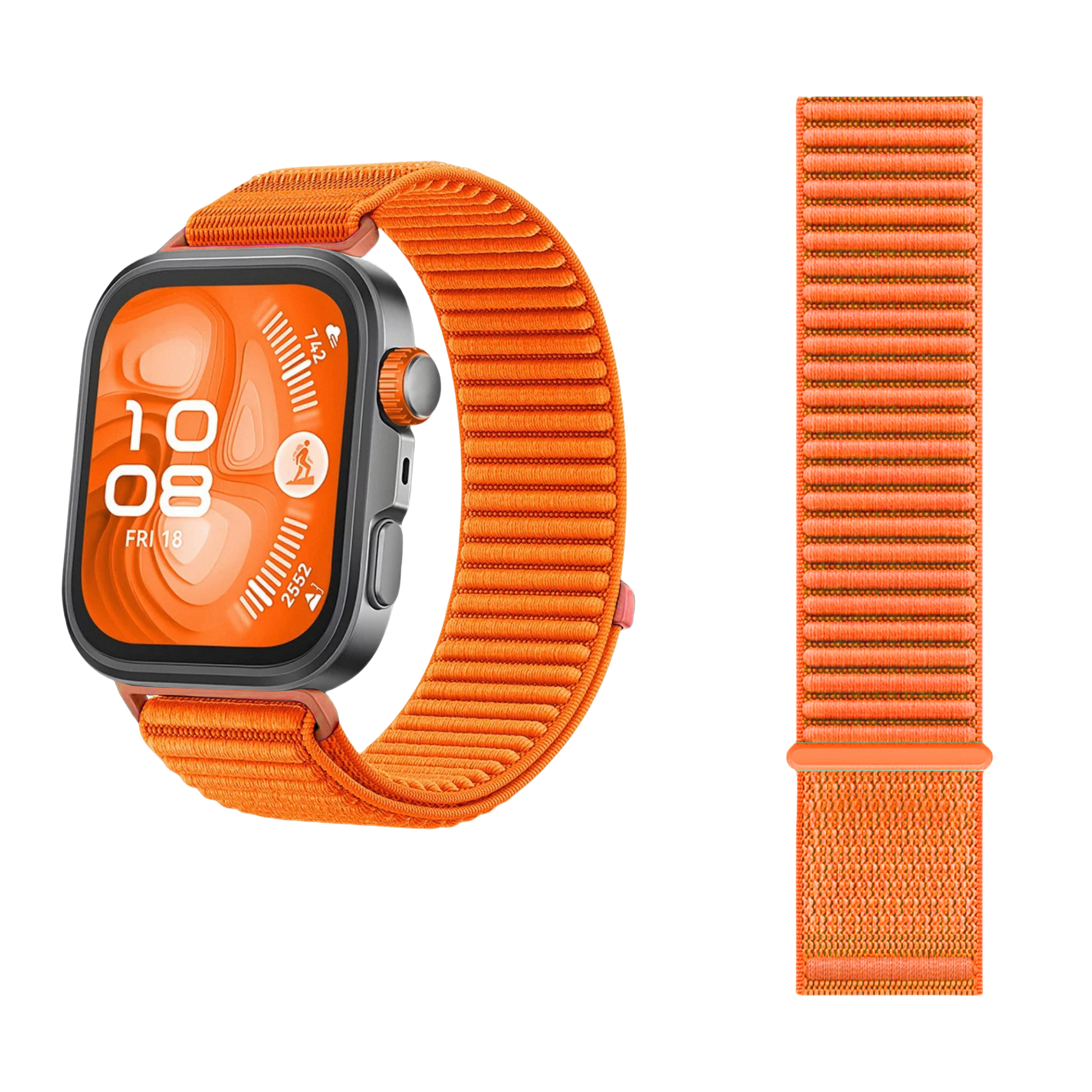 Wilderness Mountain Nylon Strap for Apple Watch – Breathable Woven Band with Buckle - Dewell X