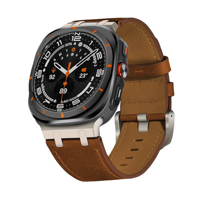 Crazy Horse Leather Watch Band for Samsung Galaxy 7 Ultra - Genuine Luxury Strap Bracelet Dewell X