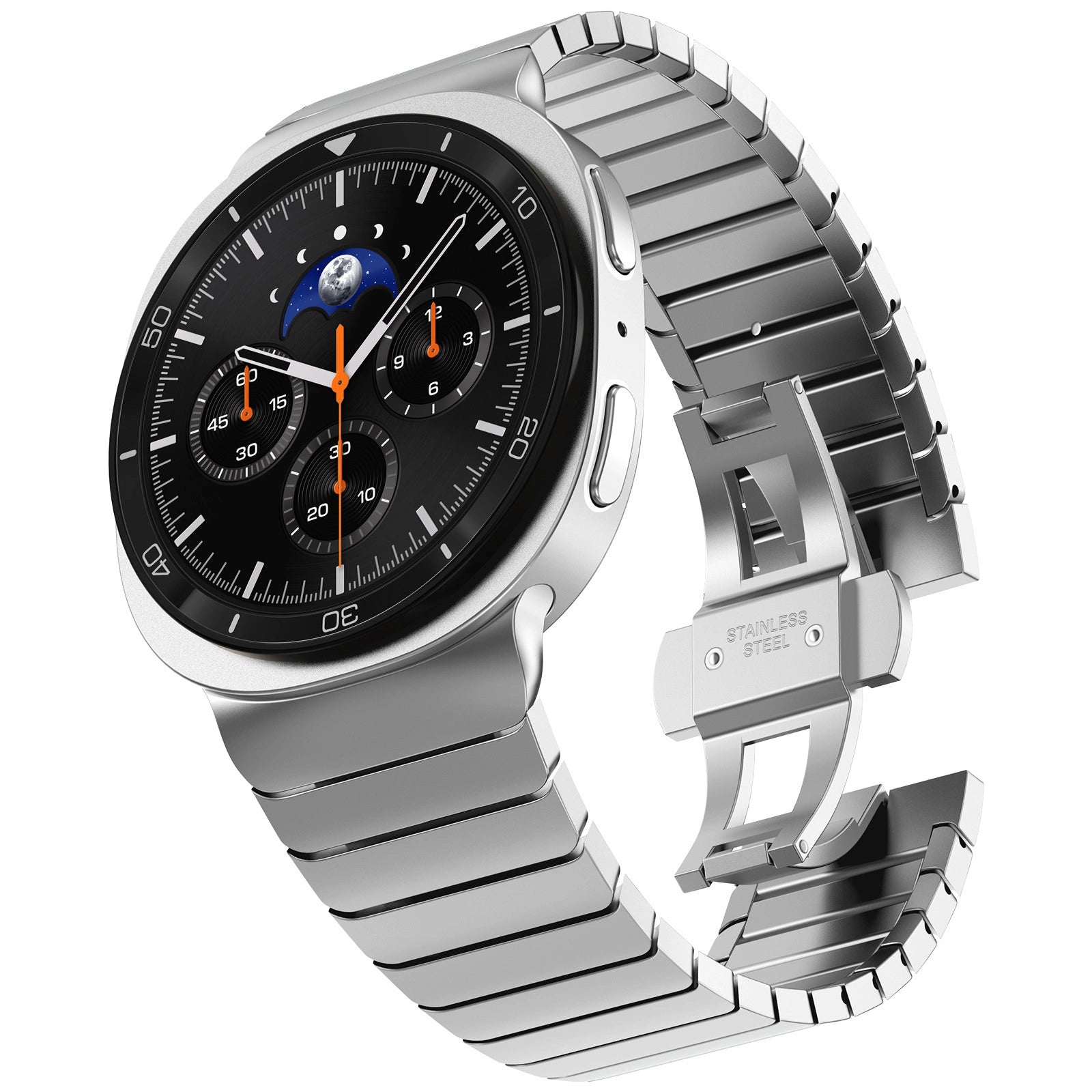 Stainless Steel  Buckle Strap for Samsung Watch8Ultra 46mm Dewell X