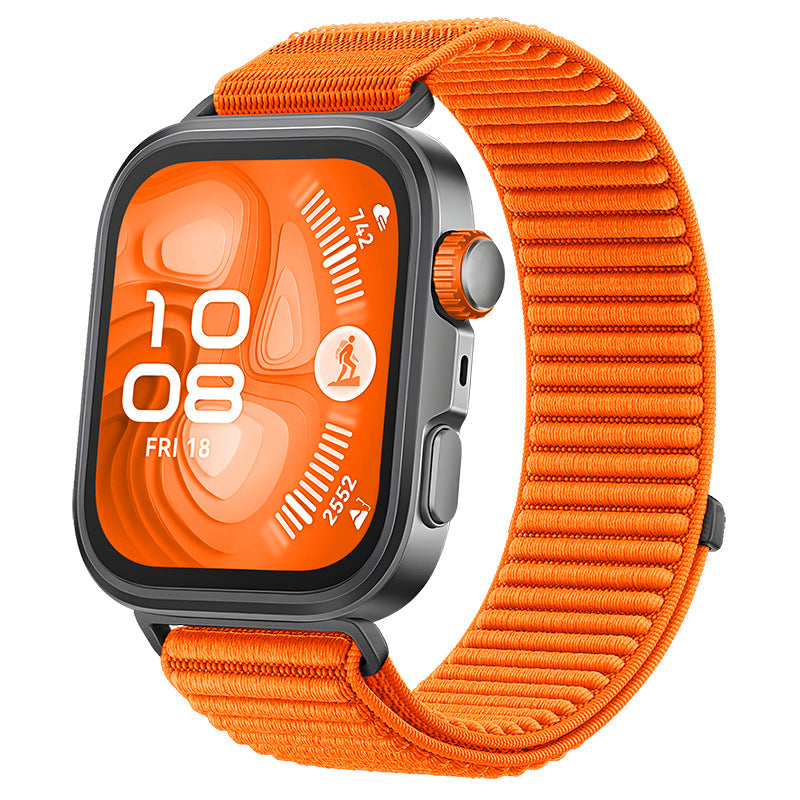 Wilderness Mountain Nylon Strap for Apple Watch – Breathable Woven Band with Buckle Dewell X