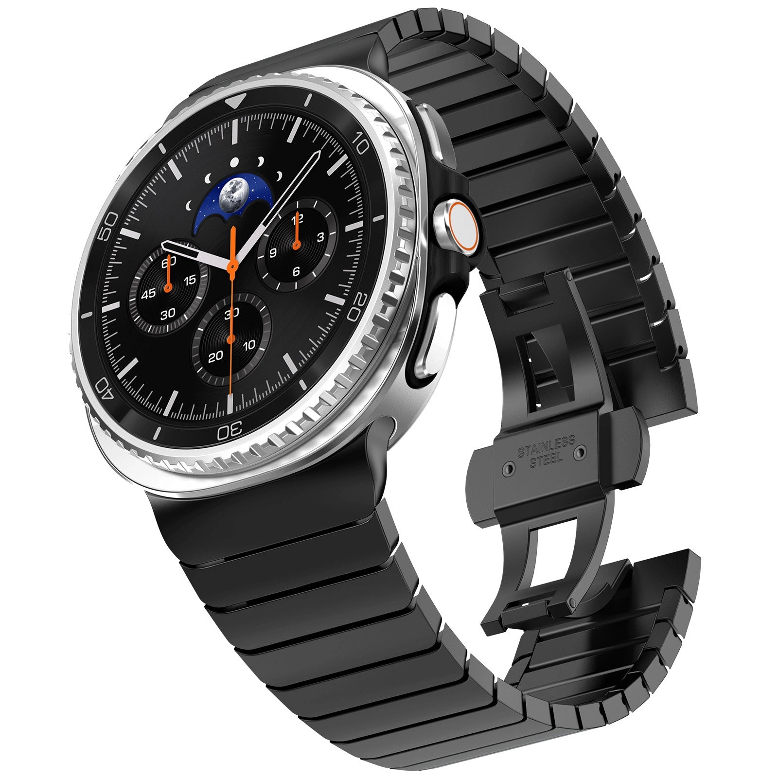 Stainless Steel  Buckle Strap for Samsung Watch8Ultra 46mm Dewell X