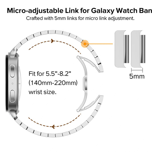 Stainless Steel  Buckle Strap for Samsung Watch8Ultra 46mm Dewell X