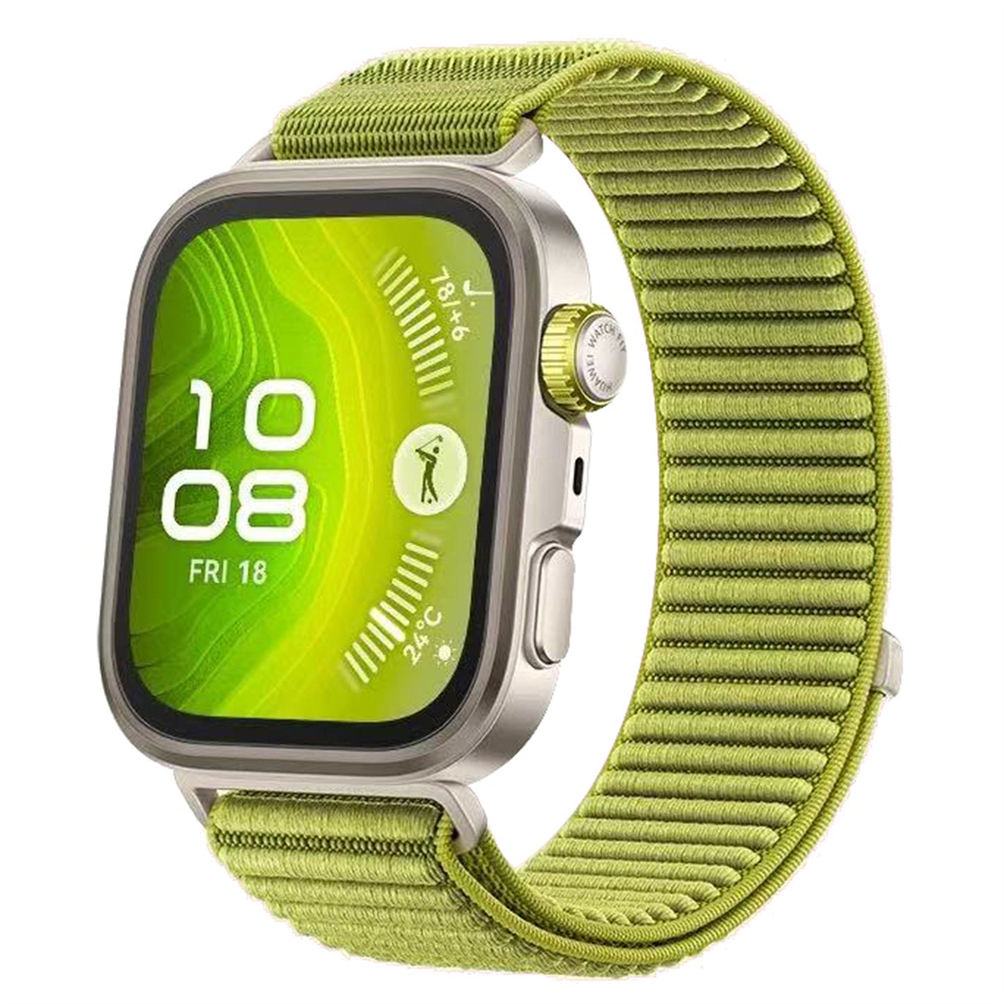 Wilderness Mountain Nylon Strap for Apple Watch – Breathable Woven Band with Buckle Dewell X