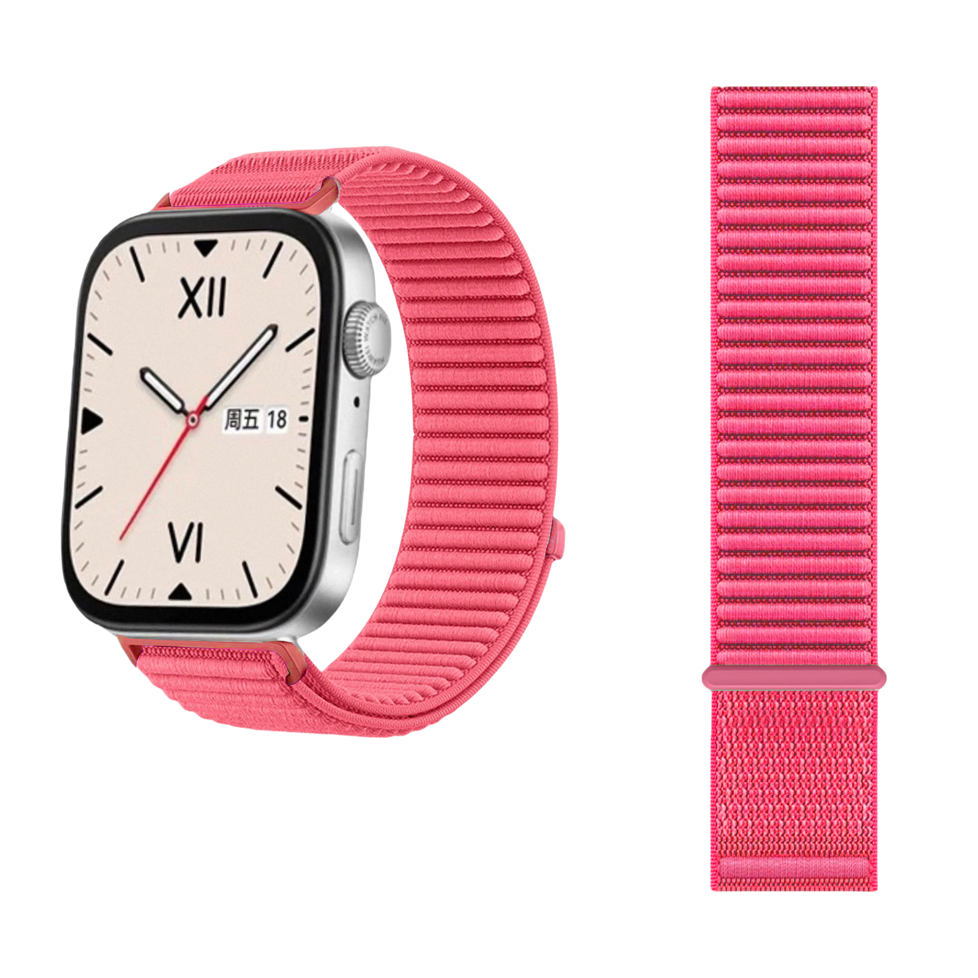 Wilderness Mountain Nylon Strap for Apple Watch – Breathable Woven Band with Buckle - Dewell X