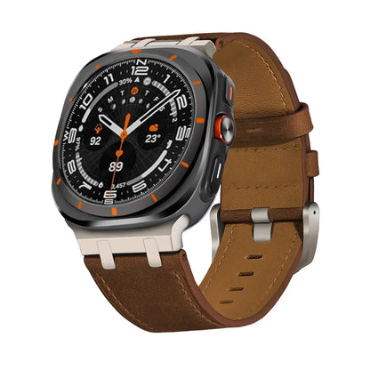 Crazy Horse Leather Watch Band for Samsung Galaxy 7 Ultra - Genuine Luxury Strap Bracelet Dewell X