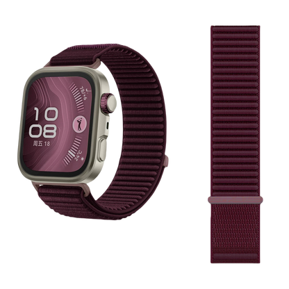 Wilderness Mountain Nylon Strap for Apple Watch – Breathable Woven Band with Buckle - Dewell X