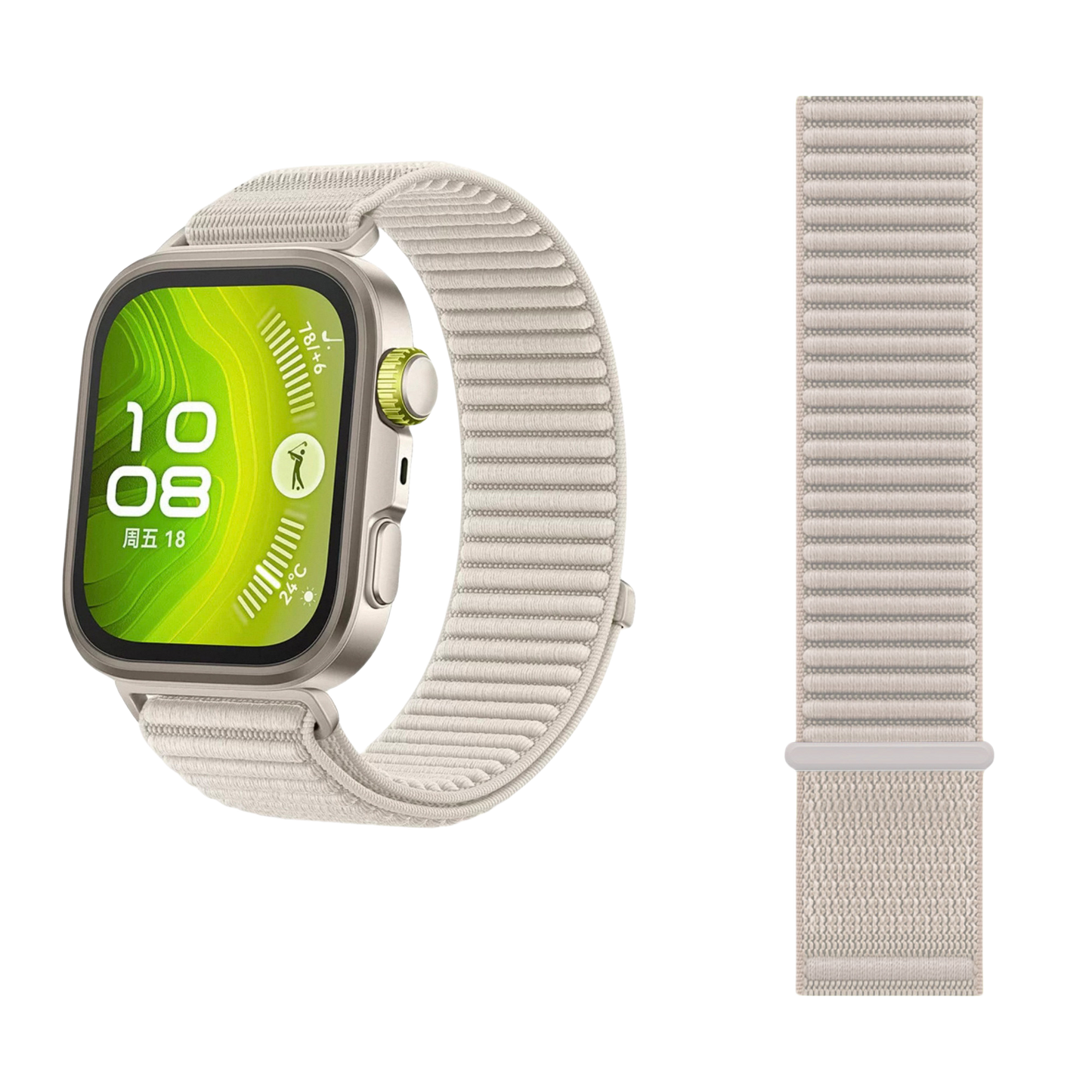 Wilderness Mountain Nylon Strap for Apple Watch – Breathable Woven Band with Buckle - Dewell X