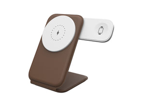 3-in-1 Foldable Wireless Charger – Fast Charge for All Your Devices Brown Dewell X