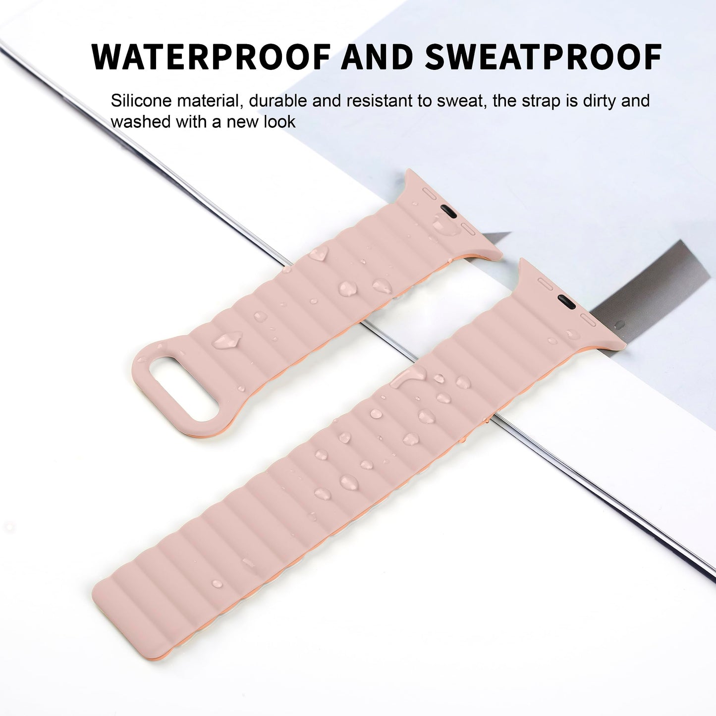 Silicone Magnetic Snap-ring Buckle Watch Strap