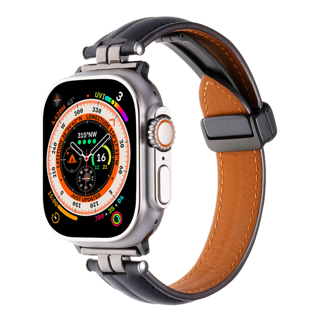 Magnetic Leather Band For Apple Watch Dewell X