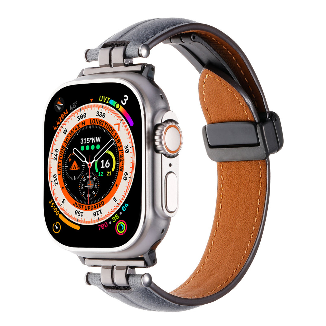 Magnetic Leather Band For Apple Watch Dewell X