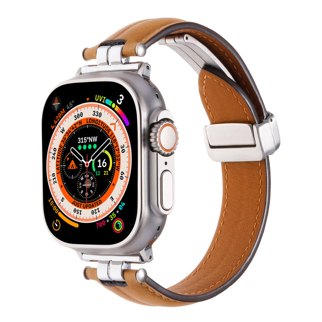 Magnetic Leather Band For Apple Watch Dewell X