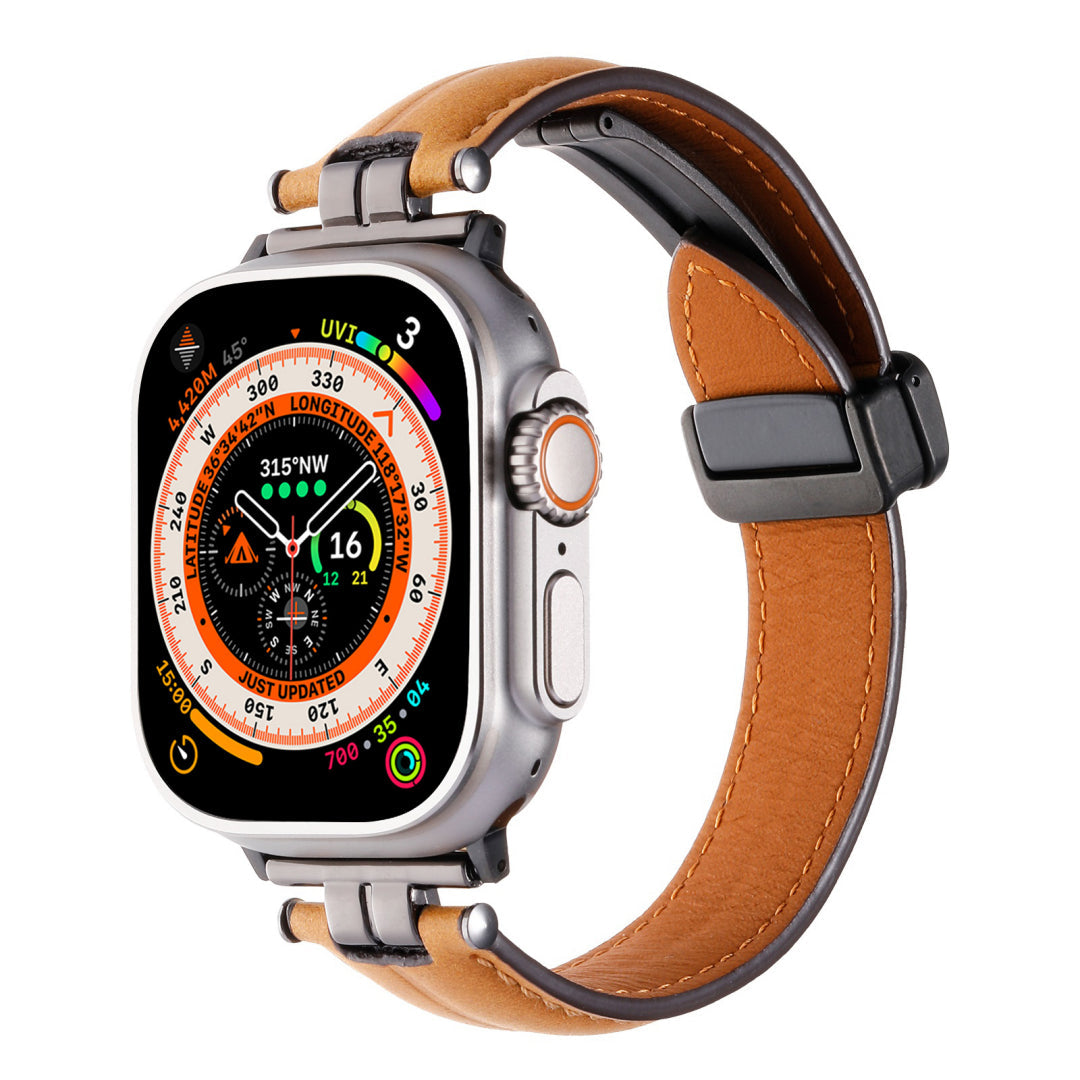 Magnetic Leather Band For Apple Watch Dewell X