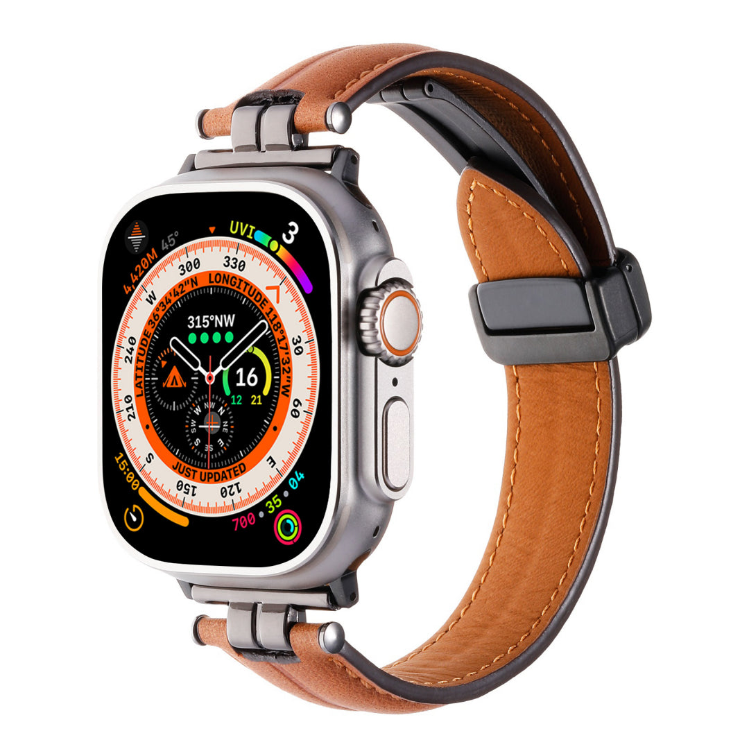 Magnetic Leather Band For Apple Watch Dewell X