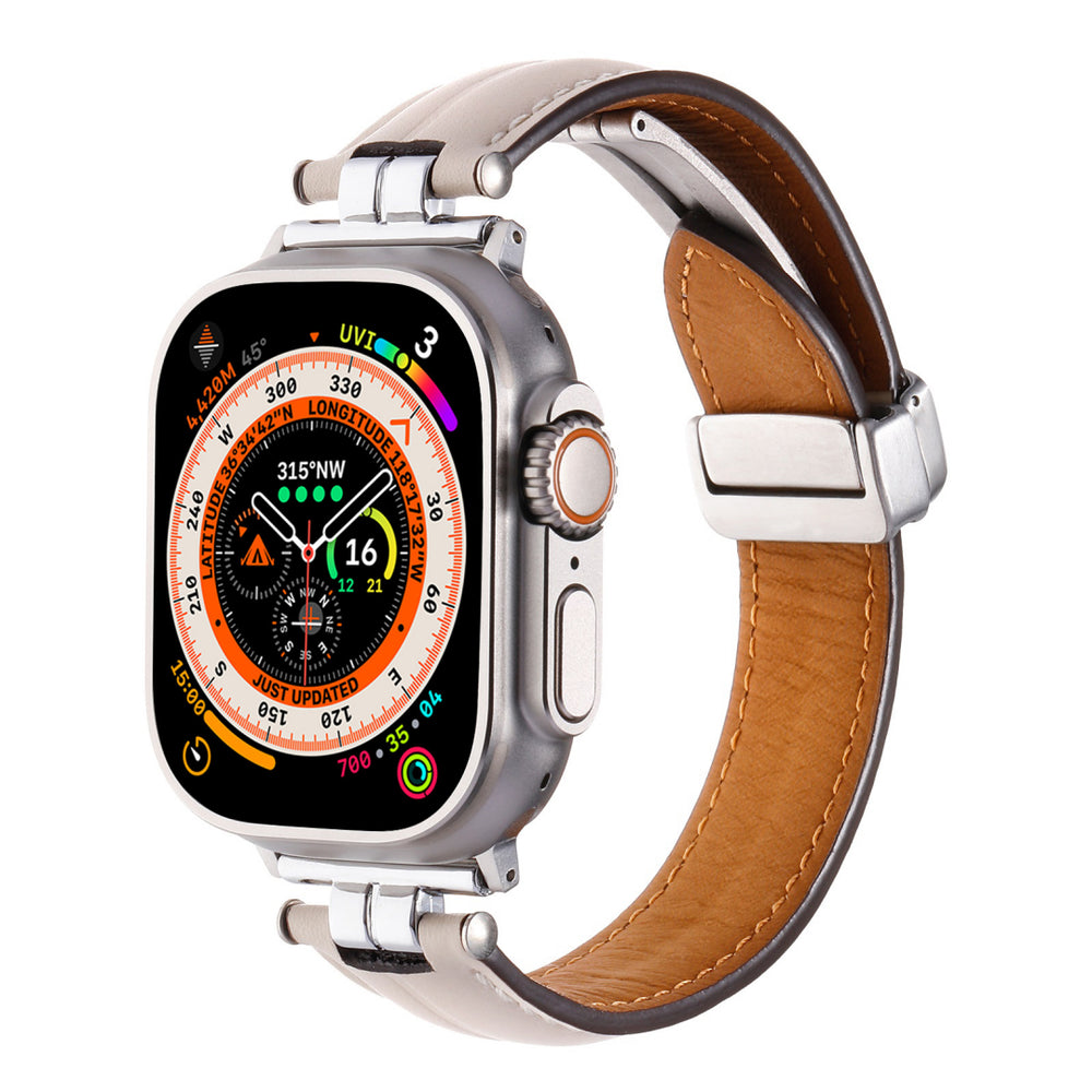 Magnetic Leather Band For Apple Watch Dewell X