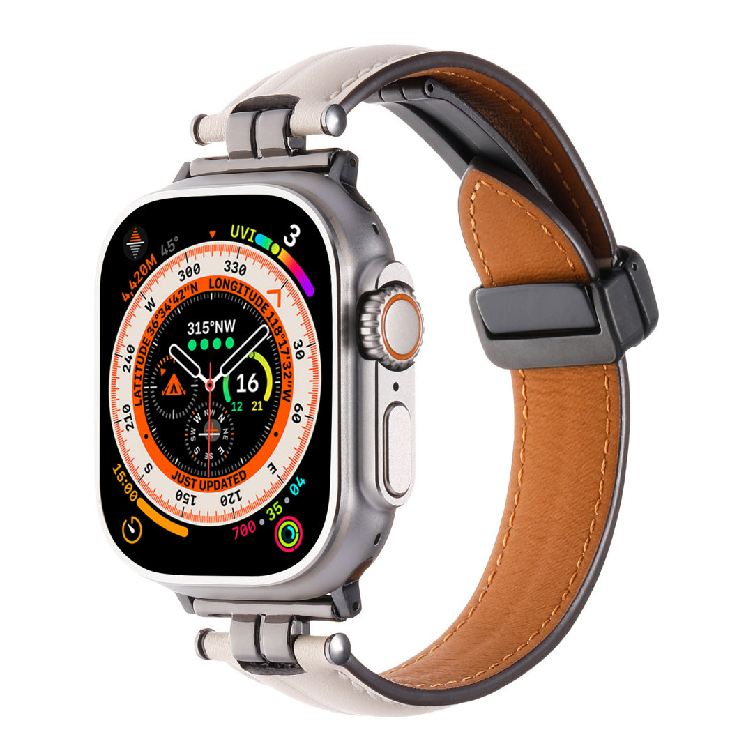 Magnetic Leather Band For Apple Watch Dewell X