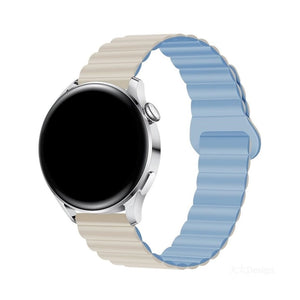 Silicone Magnetic Strap, Universal ForGalaxy Watch 4/5/6/7 Off-white Blue Galaxy Watch 4 5 6 7 Dewell X