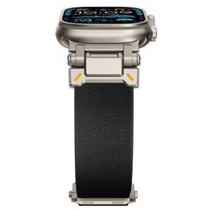 Explorer Nylon Woven Strap Suitable for Apple Watch Black and Titanium Buckle 42 44 45 46 49 Dewell X