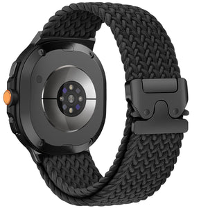 Heavy-Duty Braided Nylon Loop Band for Samsung Galaxy Watch 8 & 8 Classic Black Galaxy 8 8 Classic Dewell X