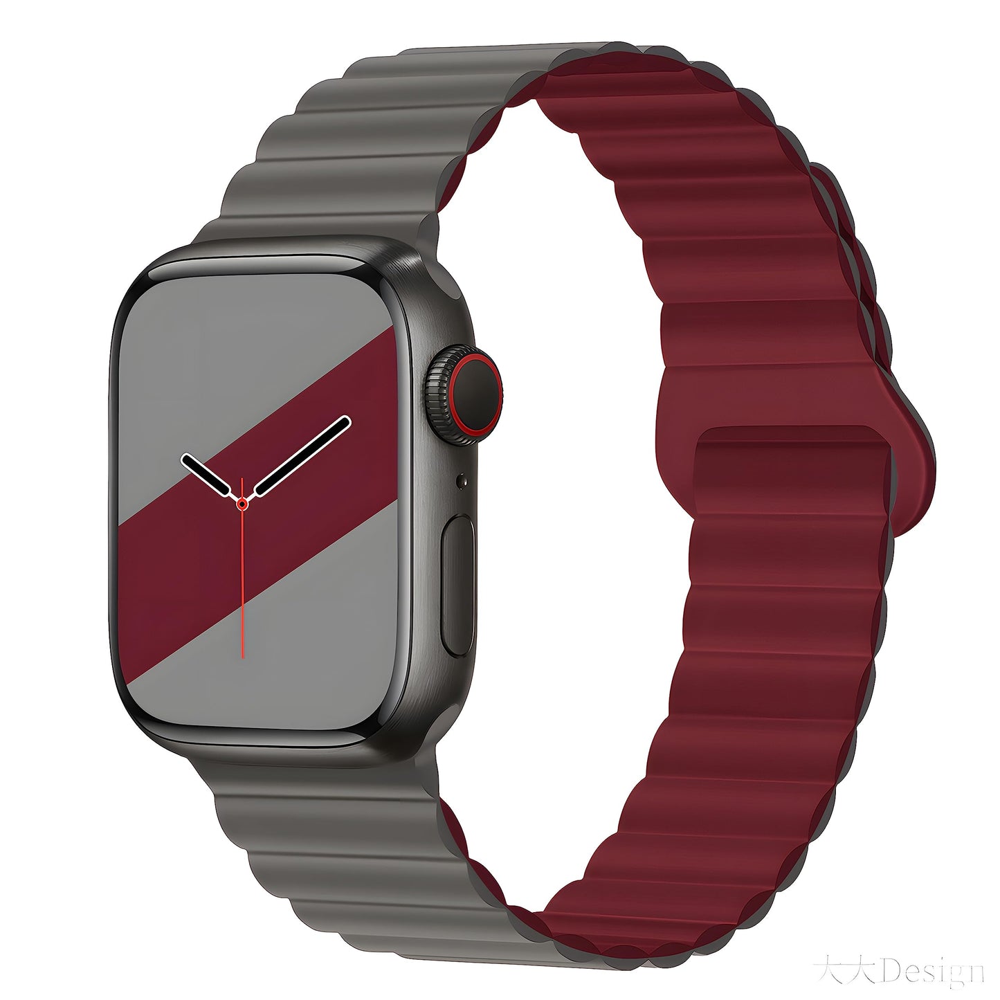 Silicone Magnetic Snap-ring Buckle Watch Strap