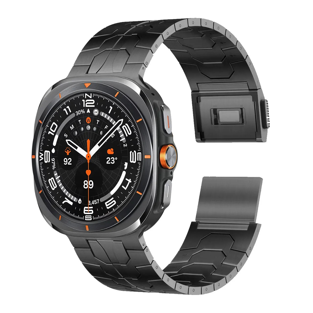 Magnetic Metal Strap for Galaxy Watch 20mm – Stainless Steel & Titanium Dewell X