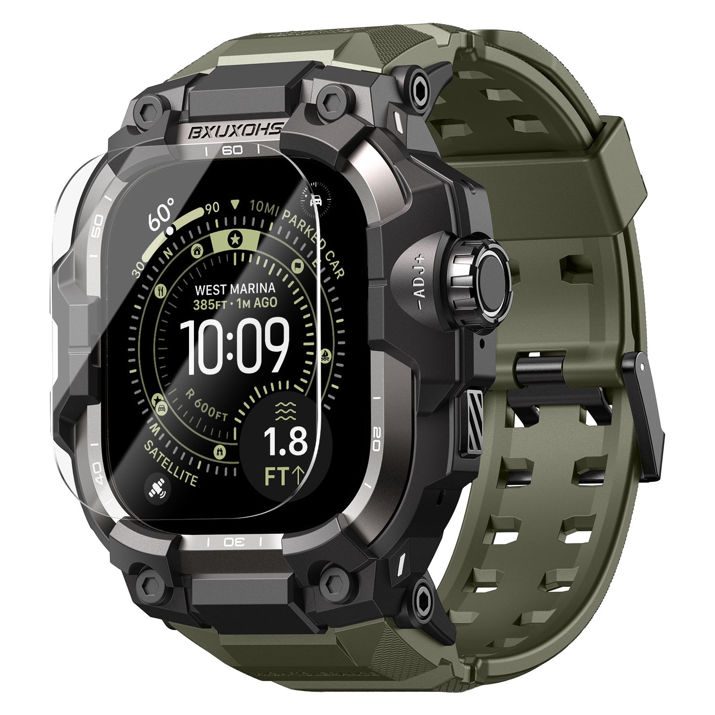 Apple Watch “Air King” Metal Case + TPU Integrated Band – 44/45/46/49mm Dewell X