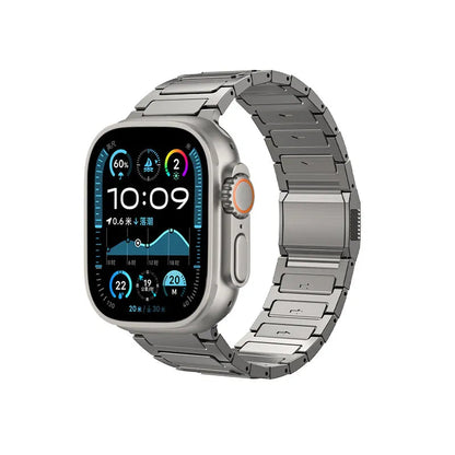 Titanium Magnetic Link Band for Apple Watch – DLC Coated, 42–49mm Compatible Dewell X