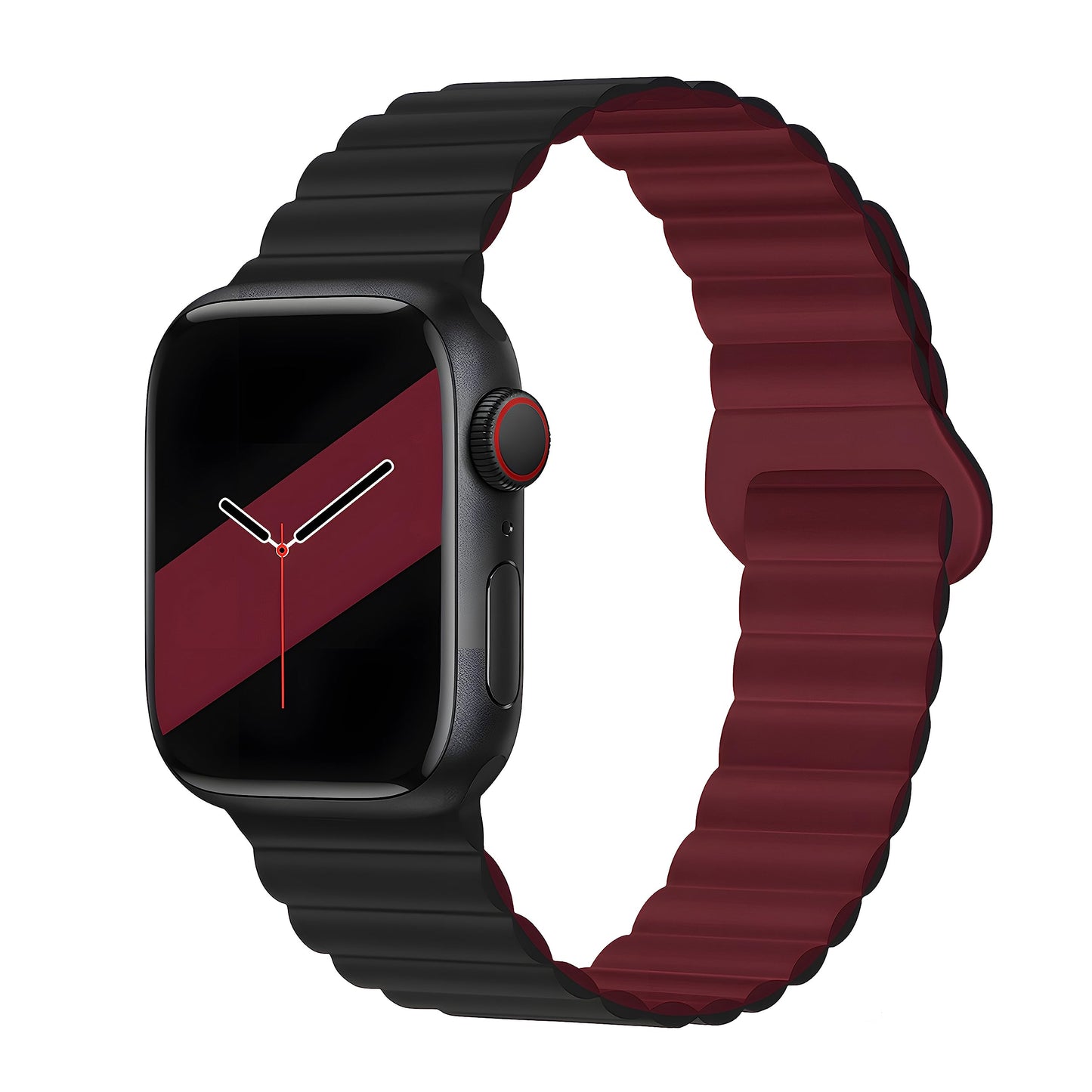 Silicone Magnetic Snap-ring Buckle Watch Strap