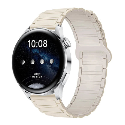 Magnetic Silicone Watch Band for Galaxy Watch – Dual-Color, 20mm Strap Dewell X