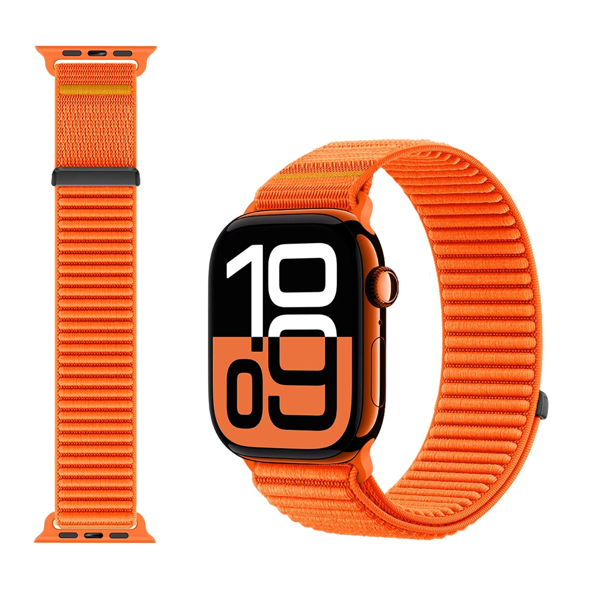 Wilderness Mountain Nylon Strap for Apple Watch – Breathable Woven Band with Buckle (38–49mm) Dewell X