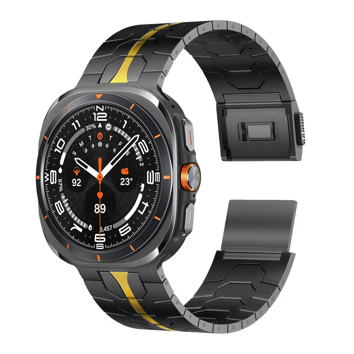 Magnetic Buckle Metal Strap for Galaxy Watch 7 Ultra/8 Ultra Black gold Galaxy Watch 7Ultra 8Ultra Dewell X