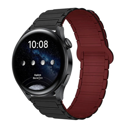 Magnetic Silicone Watch Band for Galaxy Watch – Dual-Color, 20mm Strap Dewell X