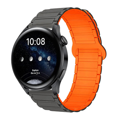 Magnetic Silicone Watch Band for Galaxy Watch – Dual-Color, 20mm Strap Dewell X
