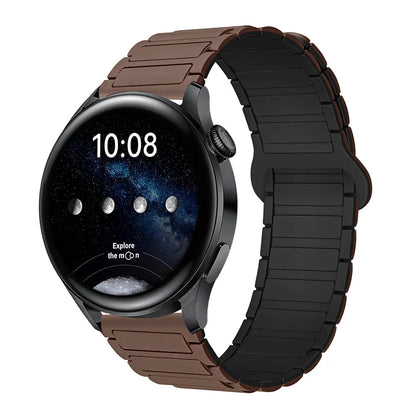 Magnetic Silicone Watch Band for Galaxy Watch – Dual-Color, 20mm Strap Dewell X