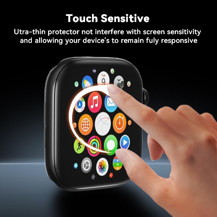 2 PCS  Hydrogel Film for Apple Watch with Quick-Install Magic Box - 9H Scratch Resistance Oil/Water Repellent HD Clear Universal Fit for Multiple Models - Easy Installation No Skills Required Dewell X