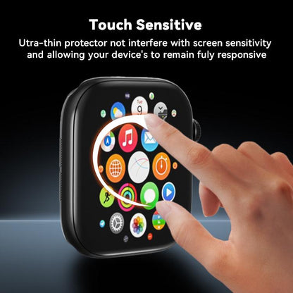 2 PCS  Hydrogel Film for Apple Watch with Quick-Install Magic Box - 9H Scratch Resistance Oil/Water Repellent HD Clear Universal Fit for Multiple Models - Easy Installation No Skills Required Dewell X